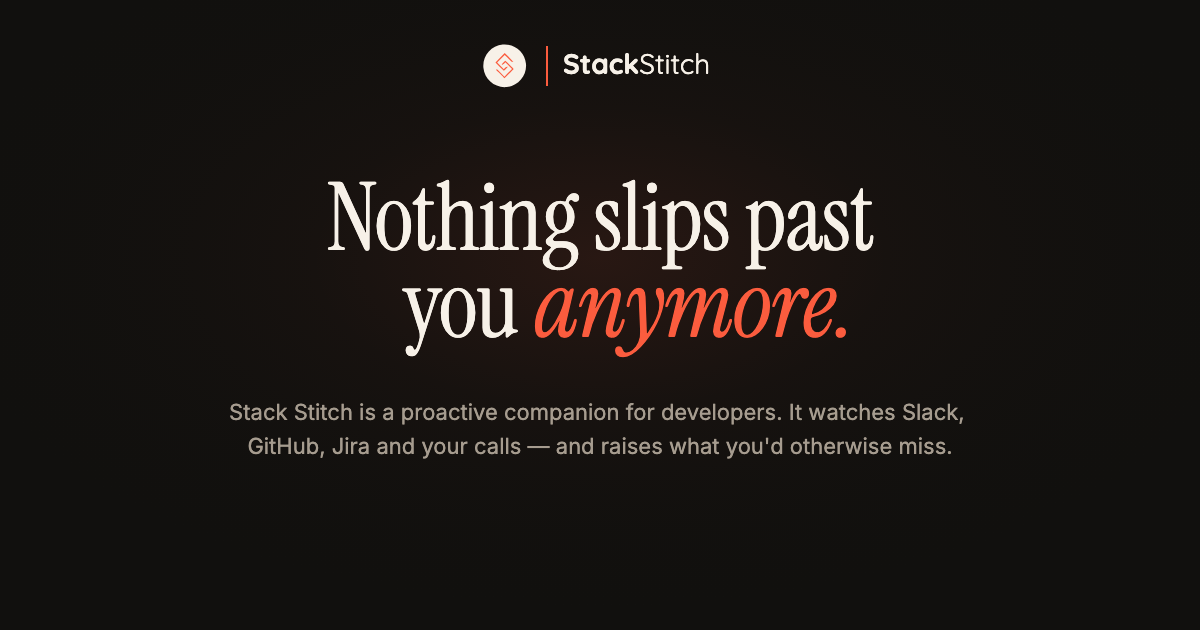 Catches decisions and commitments you missed across work tools